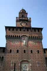Fototapeta na wymiar Castello Sforzów w Mediolanie
