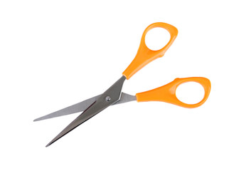 Sharp hobby scissors isolated on white background