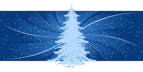 Background with Christmas tree