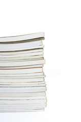 Pile of books isolated