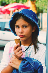 girl eating an ice-cream