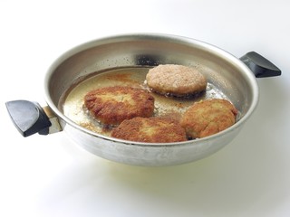 frying milled veal cutlets