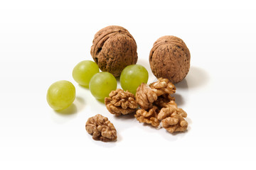nuts and grapes
