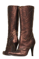 boots on a high heel