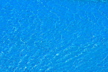Bright blue beach water