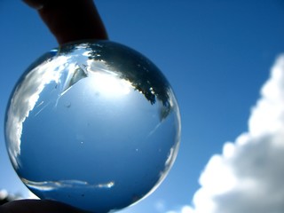 glass ball with sky