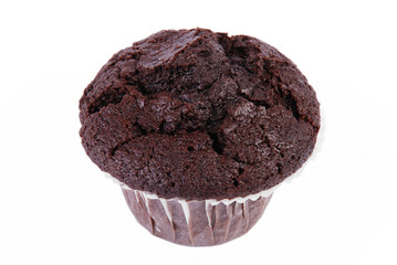 Chocolate chip muffin in paper case
