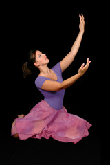 Naklejka premium Ballerina Raising Hands