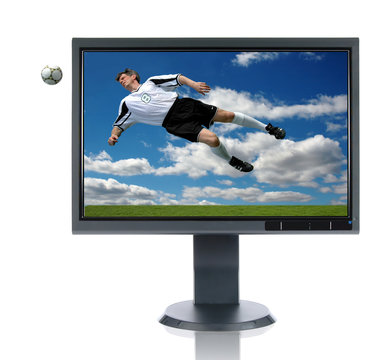 LCD Monitor Soccer Concept