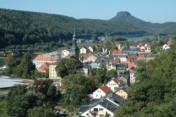 Fototapeta premium Blick über Bad Schandau