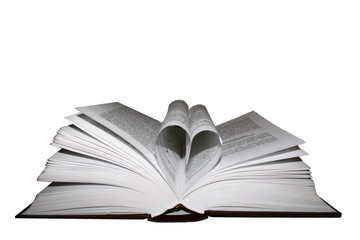 Open book isolated on white