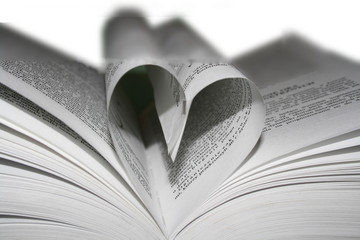 Open book isolated on white