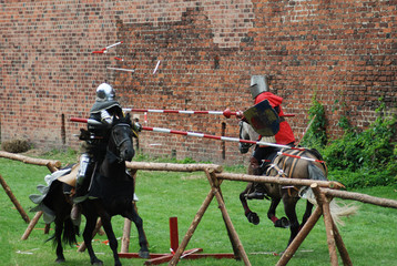 Medieval knight on a horse