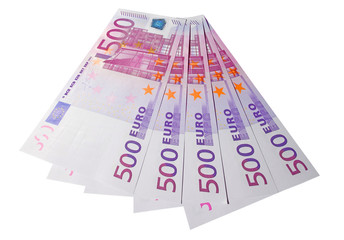 five hundreds euro banknotes
