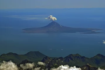 Crédence de cuisine en verre imprimé Volcan Augustine Volcano