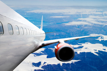Airplane over Iceland