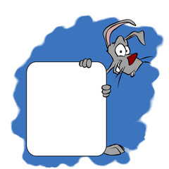 Bunny With a Blank Sign