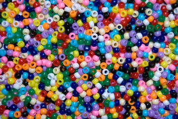 Fototapeta na wymiar Various Colored Beads
