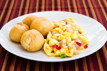 Vegetable Dumpling with Saltfish