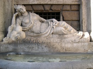 Fototapeta na wymiar Roma - Piazza quattro fontane