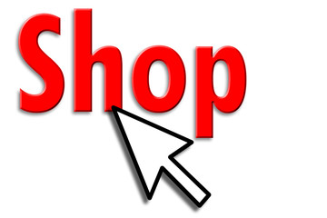 Shop Button mit Mauszeiger
