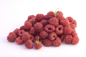 Raspberry on white