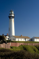 Fototapeta na wymiar Pigeon Point Lighthouse, and its outbuildings
