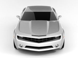 silvery sports car