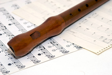 sheet music with recorder