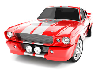 Obraz na płótnie Canvas Red Classical Sports Car