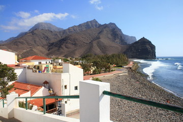 pueblo tropical de pescadores en Gran Canaria