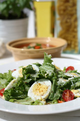 Salad with Hard Boiled Egg
