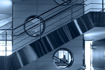Stairs and windows,Domodedovo airport, Moscow
