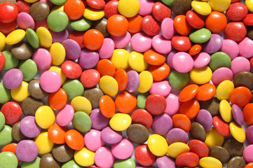 Lots of colorful smarties.