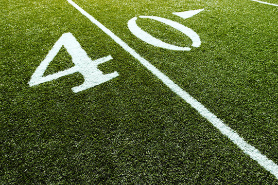 Football Field on 40 Yard Line