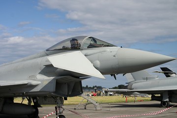 Cockpit view of Eurofighter - obrazy, fototapety, plakaty