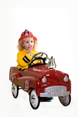 Fototapeta premium Little fireman