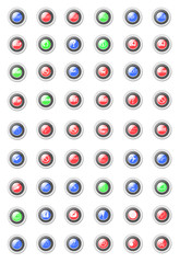 54 Colourful buttons ready to use