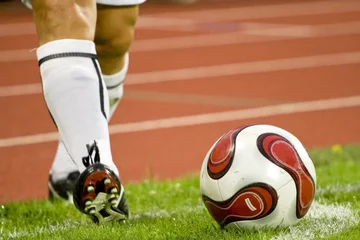 Photo sur Plexiglas Foot soccer/football thèmes-coin coup de pied