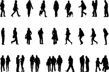 vector silhuettes of people