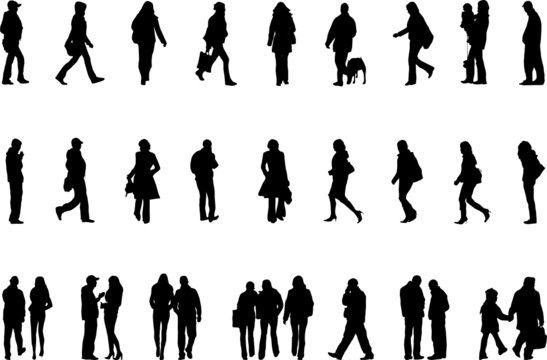 vector silhuettes of people