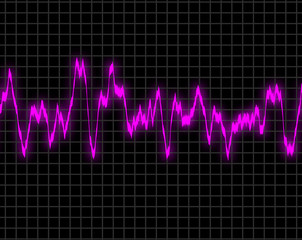Electromagnetic frequency display in purple