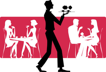 Waiter at coffee