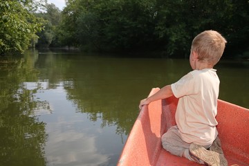 boy on the boat