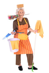 Cleaning housewife