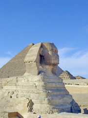 Famous Sphinx by the pyramids