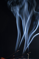 Aroma smoke on a dark background