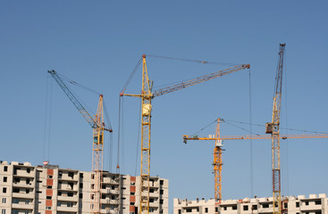 Construction of new apartment houses
