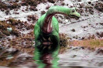 dinosaurio en el agua © Maruba