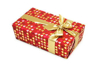Gift box isolated on the white background